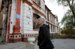 Oleksandr Tkachenko inspects state of cultural institutions in de-occupied territories of Kharkiv region, Ukraine - 20 Sep 2022