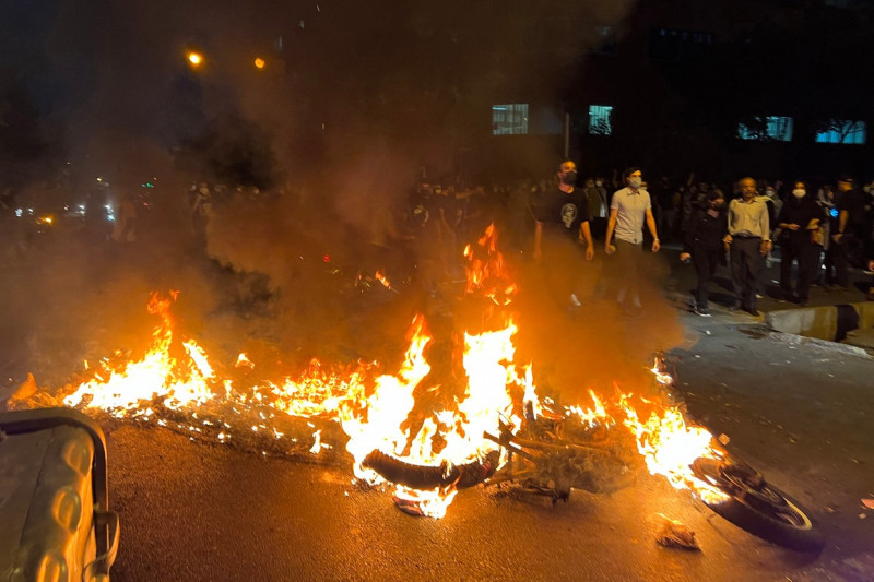 Protests organized in Tehran after the death of Mahsa Amini