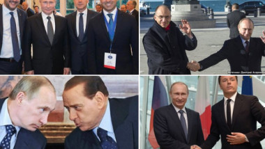 Montaj de poze cu Putin lideri iralieni.
