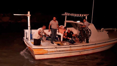 Barcă de intervenție pentru salvarea migranților din apă.