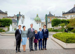 Prince Joachim and Princess Marie, Prince Henrik and Princess Athena Prince Nikolai and Prince Felix of Denmark arrive at The Royal Yacht Dannebrog in Copenhagen, on September 11, 2022, to attend a lunch reception hosted by HM the Queen, on the occasion o
