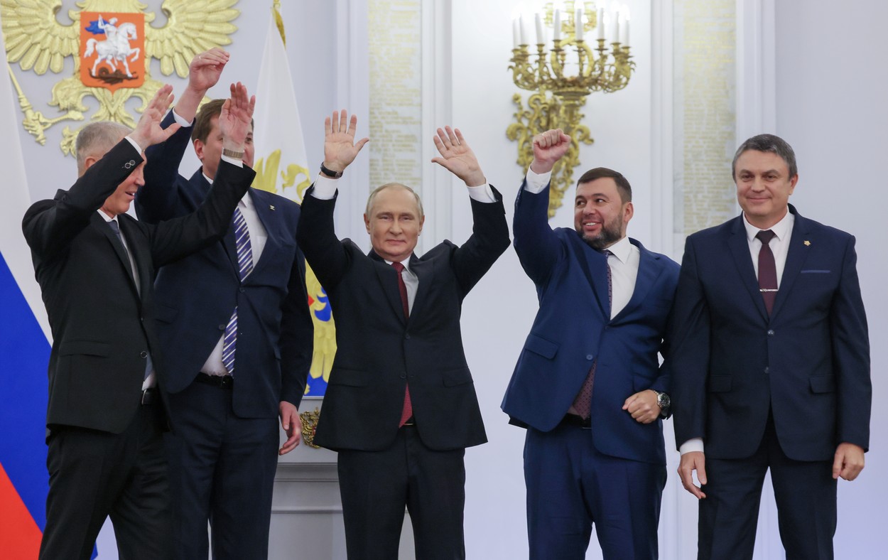 Rusia oficializează luni și marți anexarea ilegală a celor patru regiuni din Ucraina