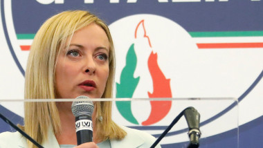Rome, Italy. 26th Sep, 2022. Rome, Statements by the President of the Brothers of Italy Giorgia Meloni at the end of the electoral round that saw her victorious against the Center Left. Pictured: Giorgia Meloni Credit: Independent Photo Agency/Alamy Live
