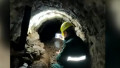 Imagini cu tunelul care se surpă sub lacul de acumulare de la Rosia Montană
