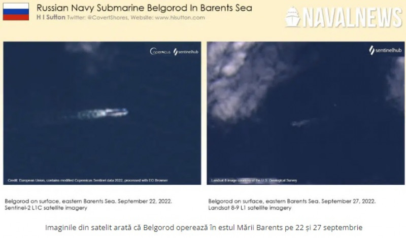 imagini din satelit cu submarinul belgorod