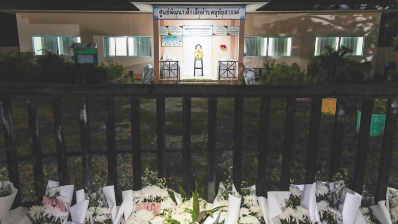 gardul creșei din Thailanda unde a fost comis masacrul