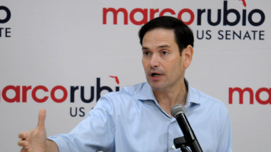 Melbourne, Brevard County, Florida, USA, September 17, 2022. Republican Senator Marco Rubio held a brief campaign rally at the Melbourne Auditorium and presented his views on the upcoming 2022 election to a crowd of supporters. Photo Credit: Julian Leek/A