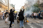 Iran : Protesters in the streets of Tehran, Iran on 01 October.