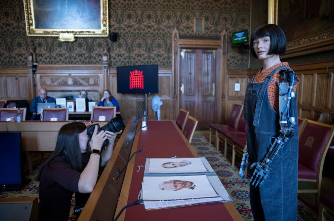 Ai-Da Robot will make history as the first robot to speak at the House of Lords, London, UK - 11 Oct 2022