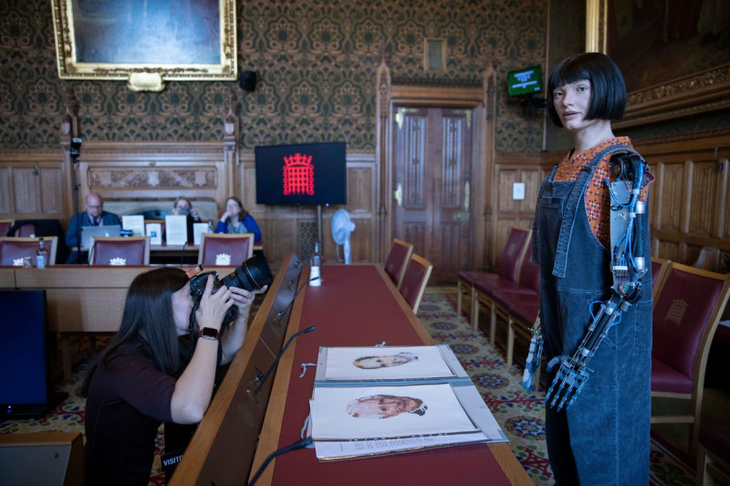 Ai-Da Robot will make history as the first robot to speak at the House of Lords, London, UK - 11 Oct 2022