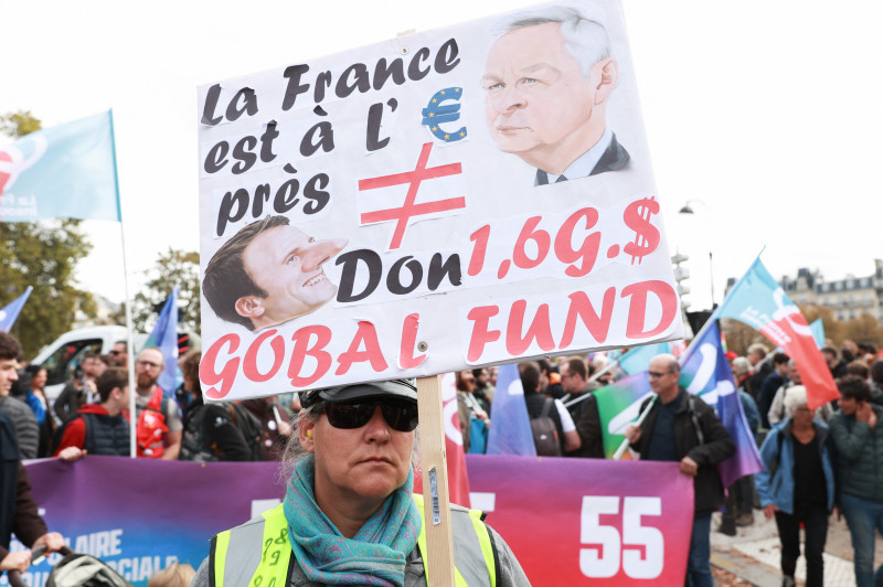 March Against The High Cost Of Living And Climate Inaction - Paris, France - 16 Oct 2022