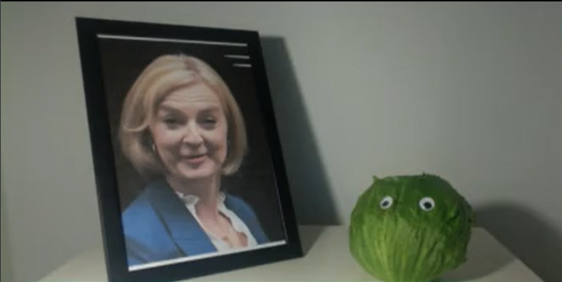 Un tabloid britanic a lansat o provocare virală: Liz Truss versus o lăptucă