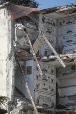 Collapse inside Naples cemetery, Italy - 05 Jan 2022