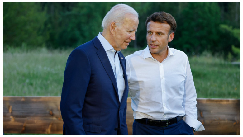 Joe Biden și Emmanuel Macron