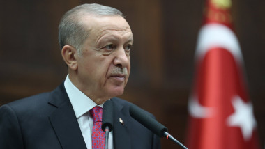 Erdogan la o întâlnire la Ankara a partidului său.