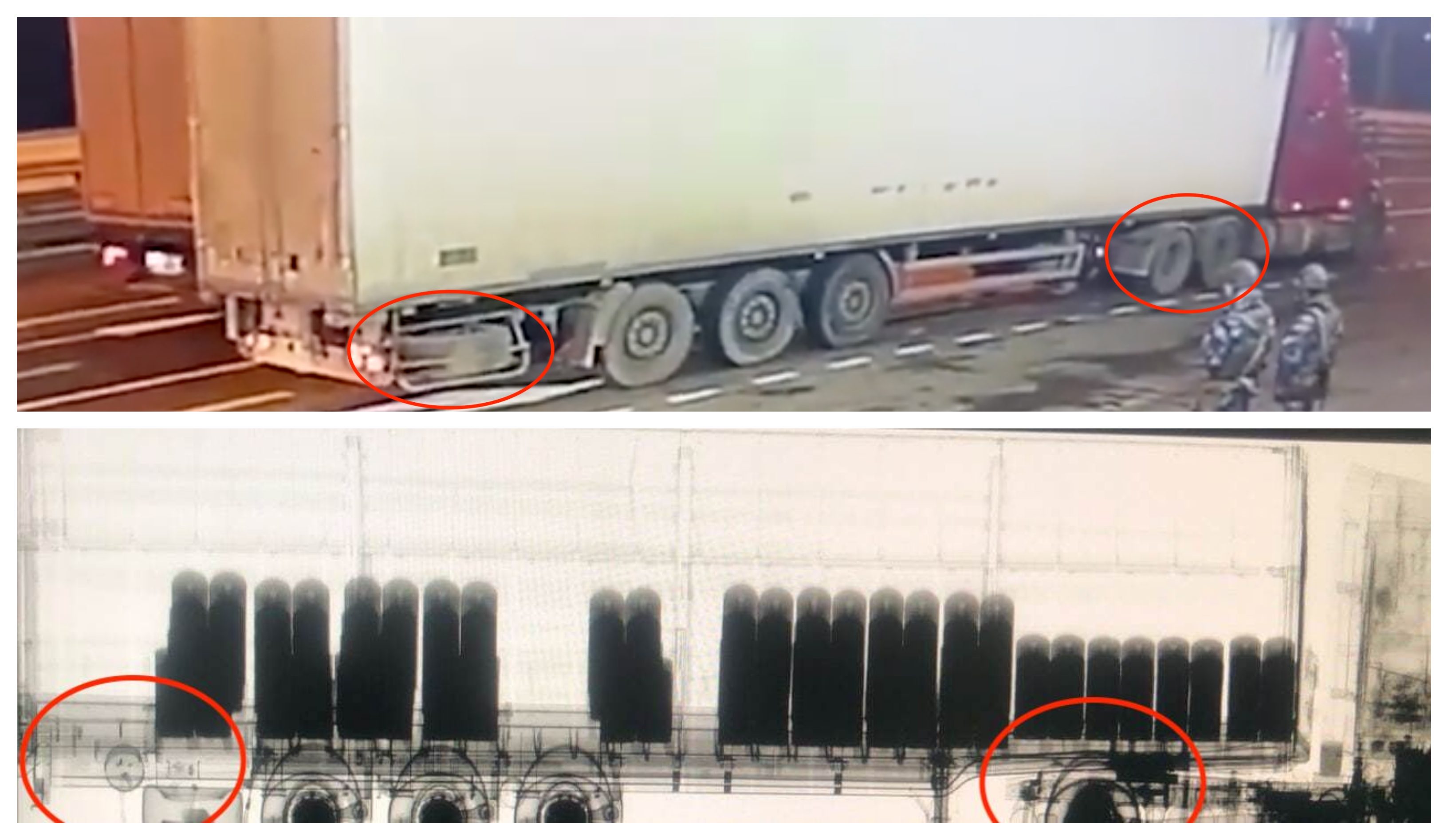 Nepotriviri între imaginile FSB cu camionul care ar fi provocat explozia de pe Podul lui Putin. Într-una din poze are mai puține roți