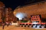 Russia: K-3 Leninsky Komsomol nuclear submarine transported to Naval Glory Museum in Kronshtadt