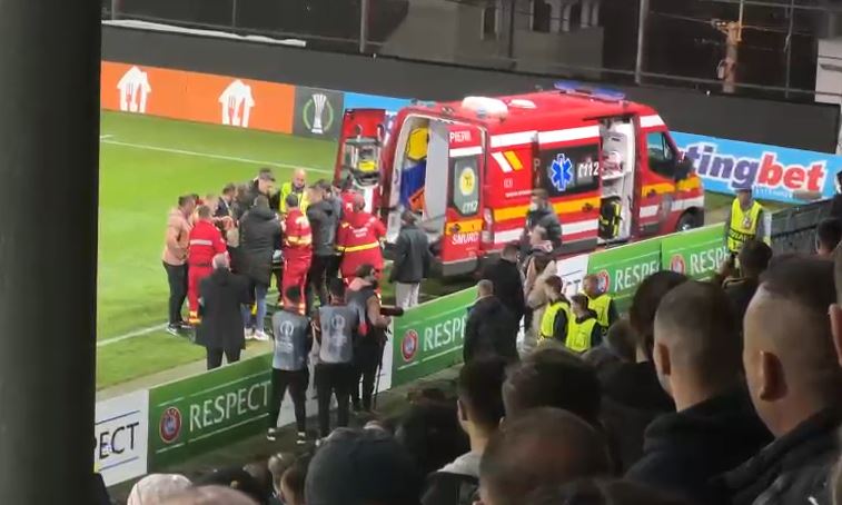 VIDEO Un suporter a intrat în stop cardio-respirator pe stadion la meciul CFR Cluj - Slavia Praga