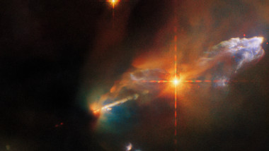 Herbig-Haro HH 1 și HH 2, surprinse de telescopul spațial Hubble