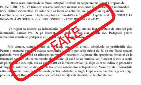 Poliția Română atrage atenția la două modele de citații false primite de români pe internet