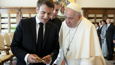 Pope Francis meets Emmanuel Macron, Rome, Italy - 24 Oct 2022