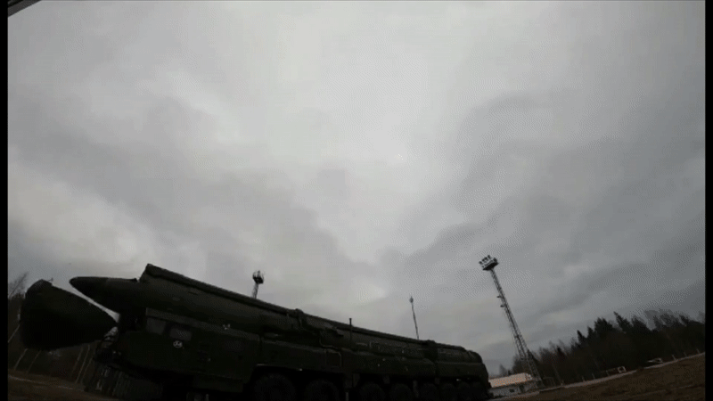 VIDEO Momentul lansării rachetei rusești Yars la simularea de război nuclear ordonată de Putin