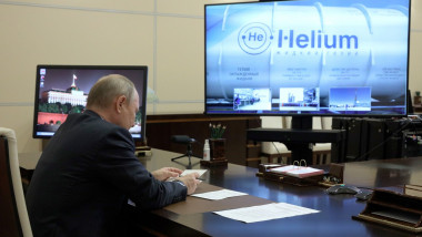 Vladimir Putin ia parte la ceremonia digitală a unei uzine de procesare a gazelor naturale și heliului lichid