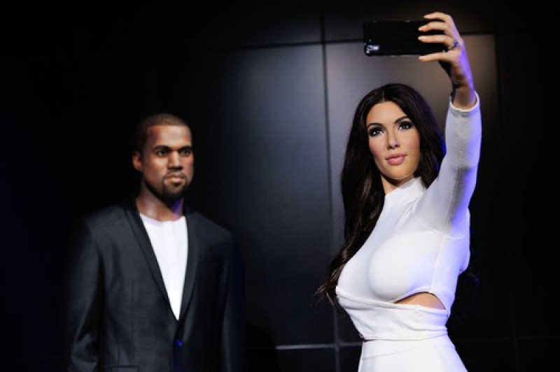 Kanye West Kim Kardashian Wax Figures