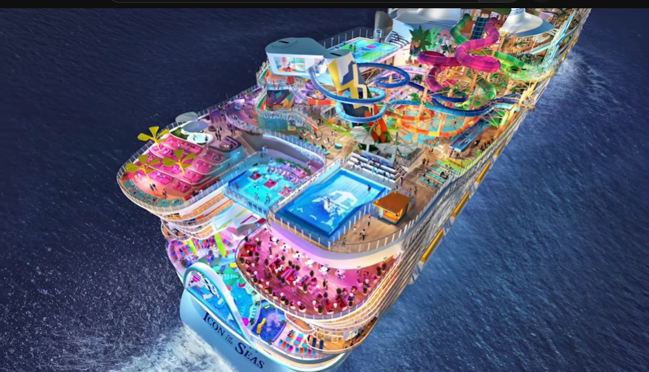 Cea mai mare navă de croazieră din lume, de 5 ori cât Titanicul, a plecat în prima sa călătorie