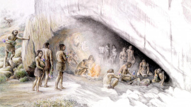 Artist impression of Shanidar Cave Burial