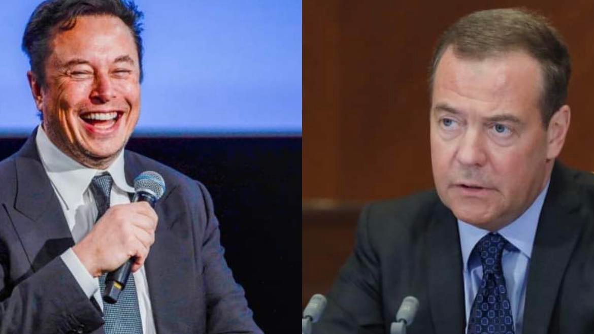 Elon Musk și Medvedev, dialog bizar pe Twitter. Miliardarul îl felicită pe aliatul lui Putin
