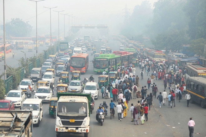 Air Pollution in New Delhi, India - 2 Nov 2022