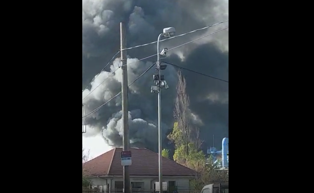 Incendiu uriaș lângă București. RO-Alert a emis alertă extremă