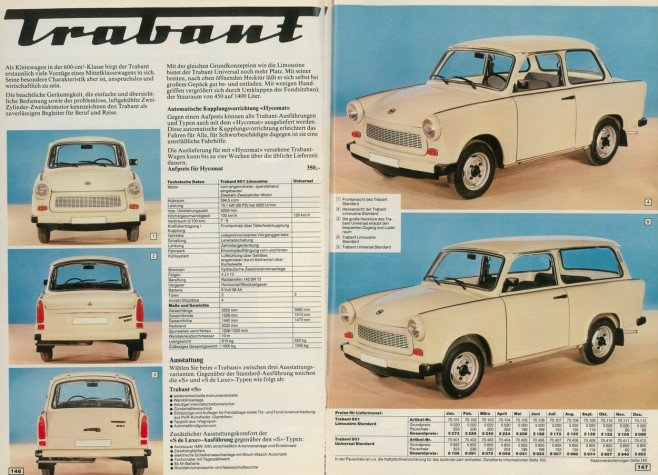 Trabant / aus Katalog Geschenke in die DDR 1983