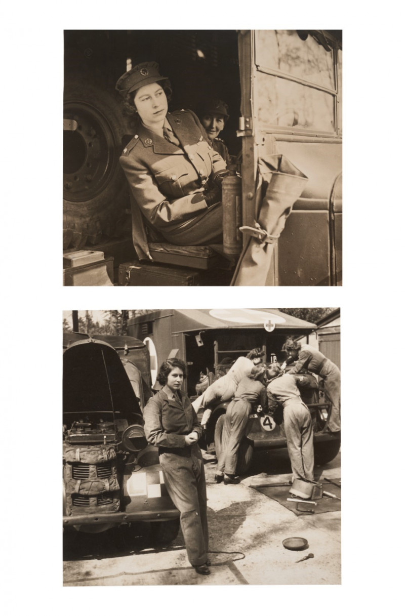 Fotografii rare cu regina Elisabeta a II-a lucrând ca mecanic în Al Doilea Război Mondial, scoase la licitație