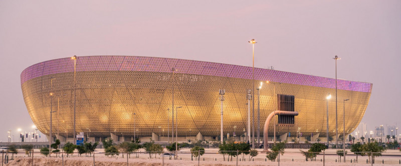 Doha,Qatar- September 09,2022:Lusail Iconic Stadium or Lusail Stadium is a football stadium in Lusail, Qatar.
