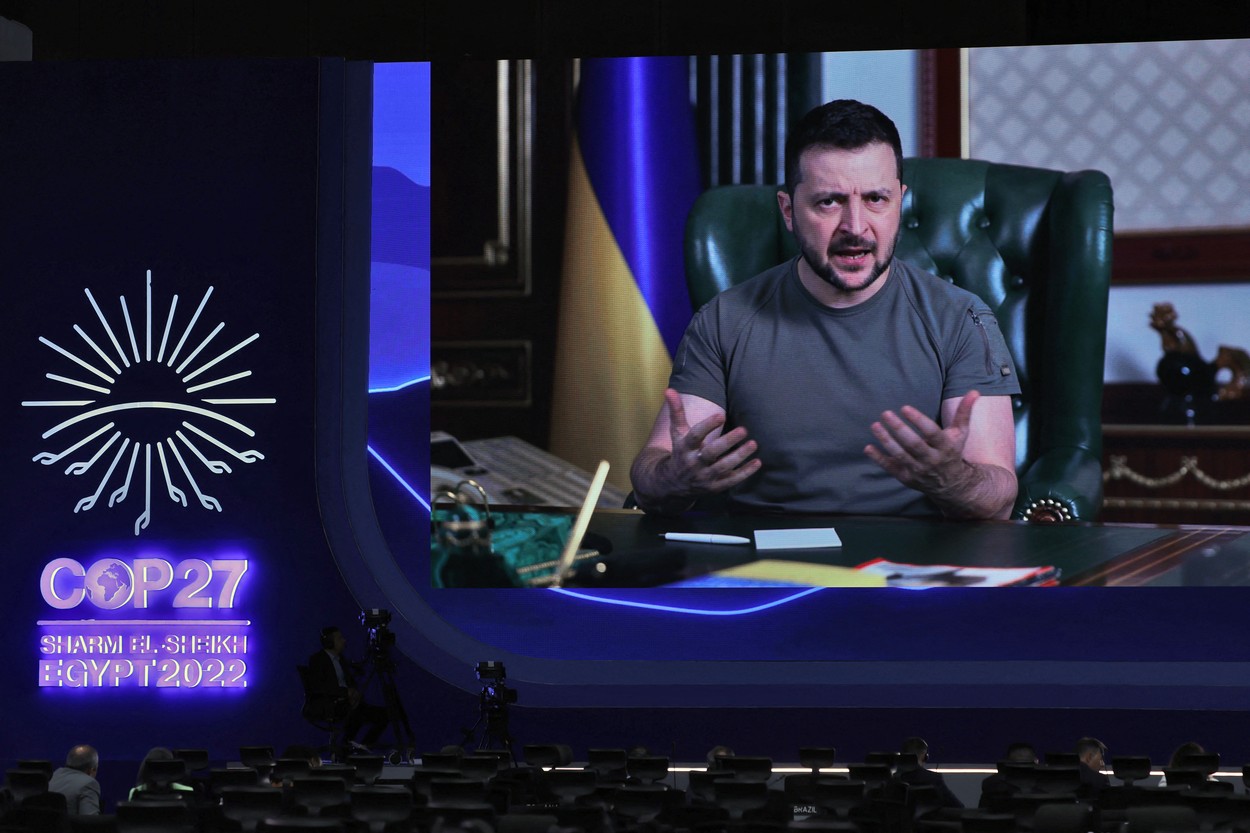 Zelenski, la COP27: „Planeta nu-și permite nici măcar un singur foc de armă”