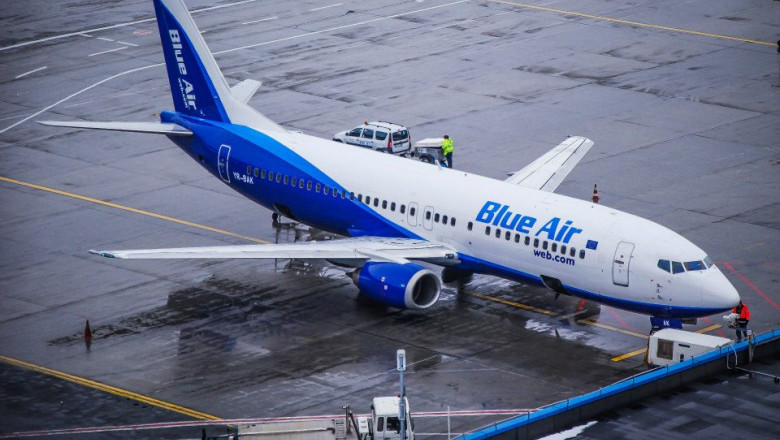ANAF a început să pună sechestru pe aeronave Blue Air