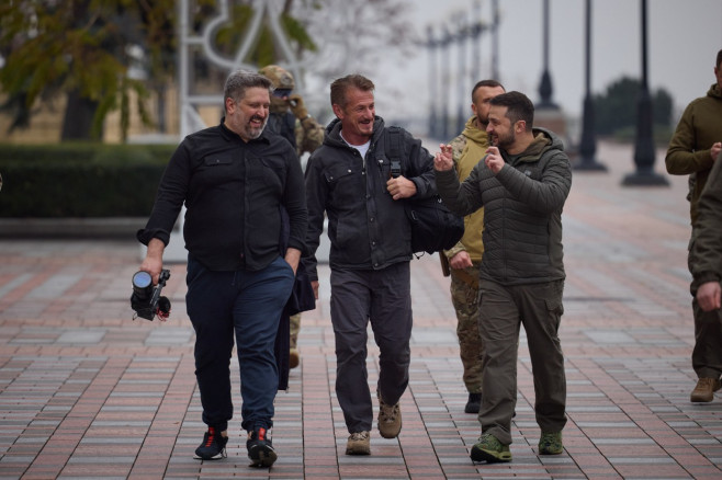 Hollywood Celebrity Sean Penn Meets with Ukrainian President Zelenskyy in Kyiv