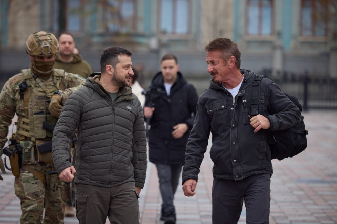 Hollywood Celebrity Sean Penn Meets with Ukrainian President Zelenskyy in Kyiv