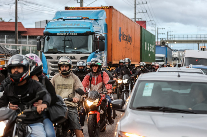 coadă de camioane în Brazilia