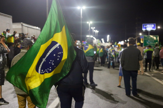 protestatari în Brazilia