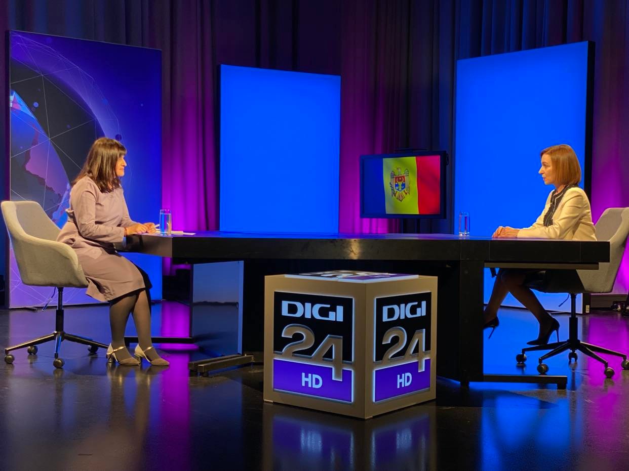 Maia Sandu, interviu pentru Digi24: Rusia încearcă destabilizarea Republicii Moldova