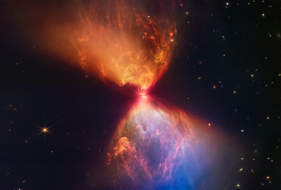 „Clepsidra de foc”, o nouă imagine spectaculoasă surprinsă de telescopul spațial James Webb. La ce ne uităm, de fapt