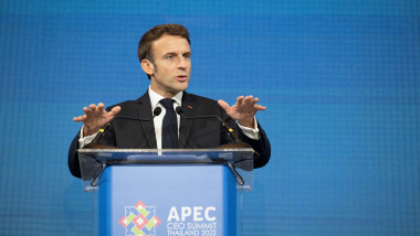 Bangkok: French President Emmanuel Macron delivers a speech during the APEC CEO summit