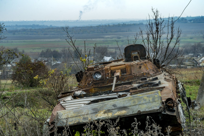 Aftermath Of Combats In Liberated Villages In Kherson Frontline, Arkhanhelske, Ukraine - 09 Nov 2022