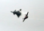 The Chengdu J-20 four-aircraft formation on the first day of the 2022 Airshow China