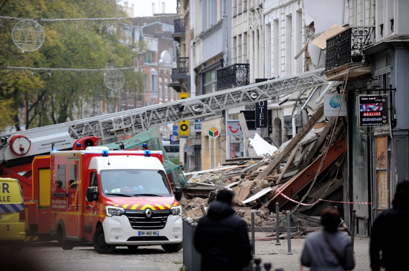 A Building Collapses In Lille, France - 12 Nov 2022