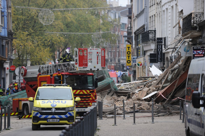 A Building Collapses In Lille, France - 12 Nov 2022