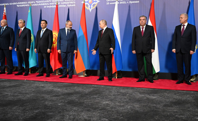 Russian President Vladimir Putin's working trip to Armenia for meetings of the Collective Security Council of the Collective Security Treaty Organization (CSTO).